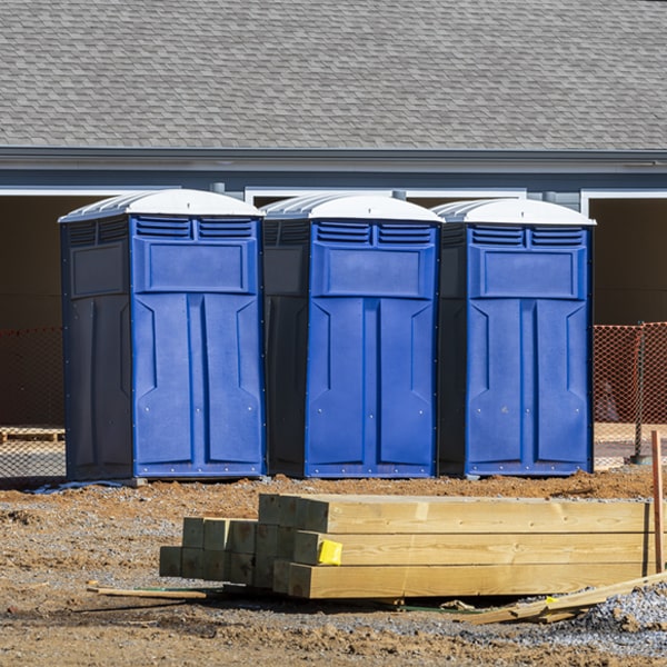 how often are the porta potties cleaned and serviced during a rental period in Green Valley